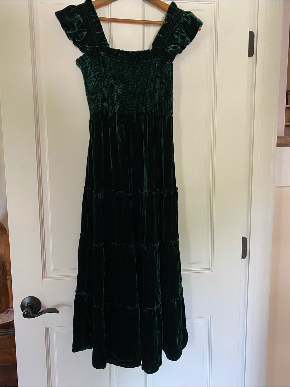 Hill house green velvet dress smal